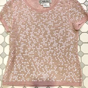 Baby Pink Sequin Top (S)